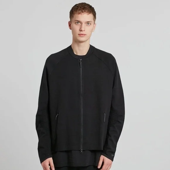 Nike Sportswear Tech Pack Knit Full Zip Black jacket 832178-010 Mens Medium RARE